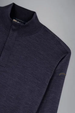 Paul And Shark Paul & Shark Wol Half Zip Donkerblauw 24411616 Discount