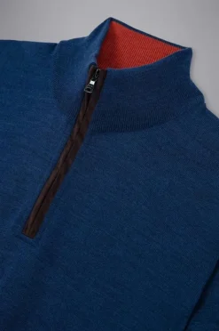 Paul And Shark Paul & Shark Zipped Pullover 12311115 Blauw New
