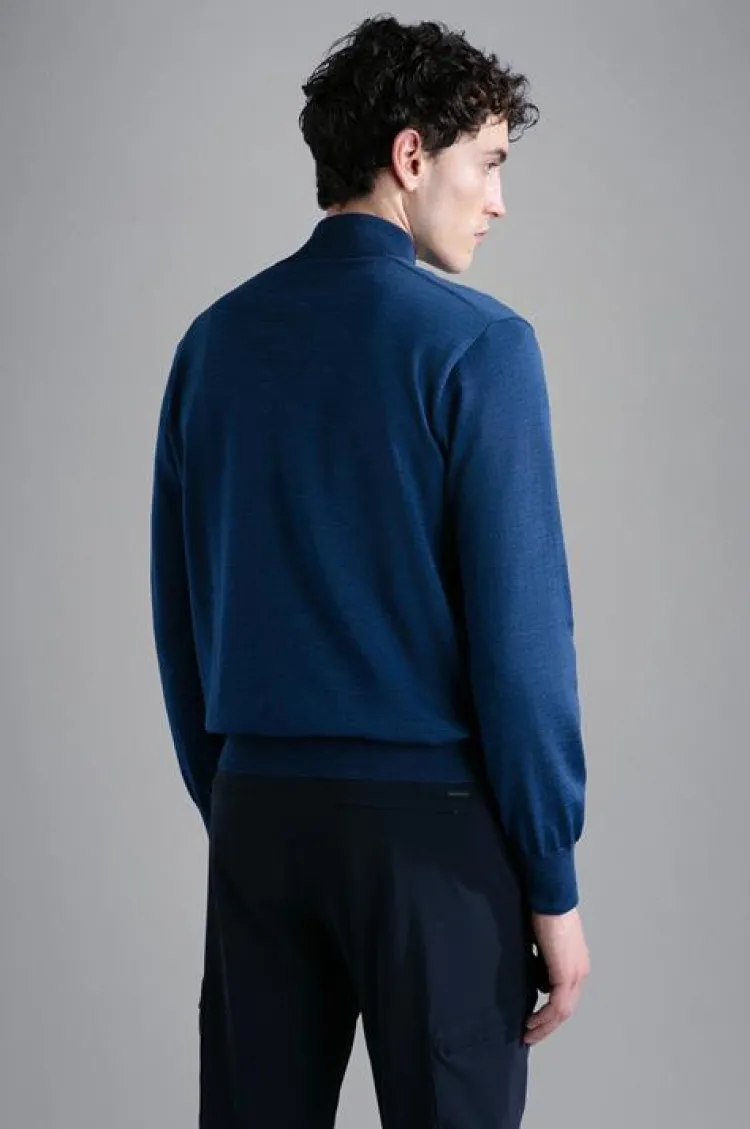 Paul And Shark Paul & Shark Zipped Pullover 12311115 Blauw New
