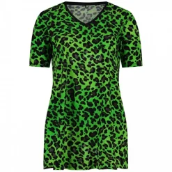 Plus Basics Plus Basic T-shirt Lime Leopard 18 211 042 Clearance
