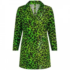Plus Basics Jacket Long Leopard Green 18 192 099