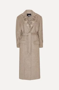 Rotate Lange Coat Beige 1131552457 Hot