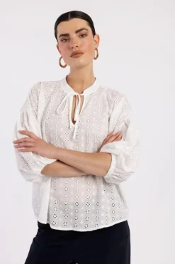 Studio Anneloes Abbie flower embroidery blouse Clearance