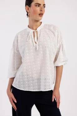 Studio Anneloes Abbie flower embroidery blouse Clearance