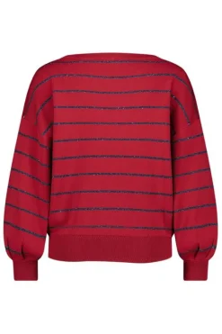 Studio Anneloes Farah stripe lurex pullover