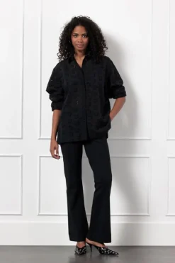 Studio Anneloes Flair bonded trousers Zwart Best