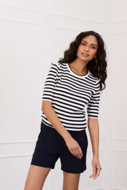 Studio Anneloes Luna stripe ssl pullover Wit Hot