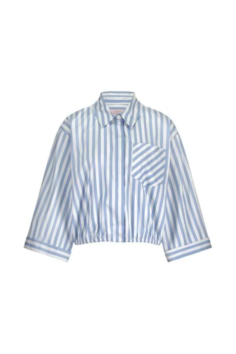 Studio Anneloes Noleste poplin stripe blouse Discount