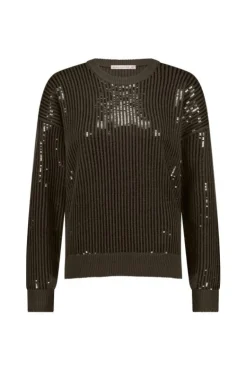 Studio Anneloes Shelby sequins pullover Groen Online