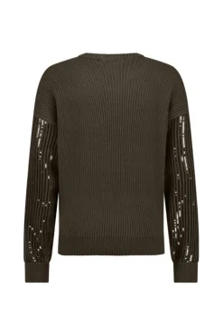Studio Anneloes Shelby sequins pullover Groen Online