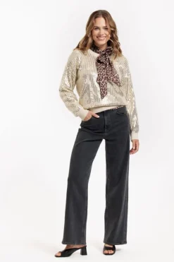 Studio Anneloes Shelby sequins pullover Wit Online