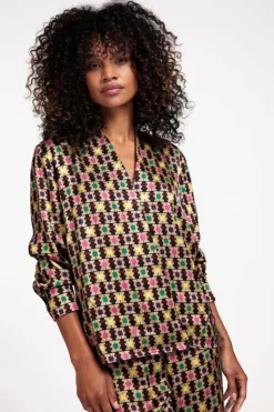 Studio Anneloes T-Shirt Grace graphic satin blouse New
