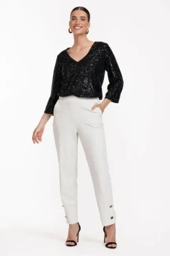Studio Anneloes Victoria sequins top Zwart Best