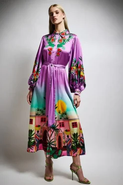 Twins Jurk Multicolor T4565 Outlet