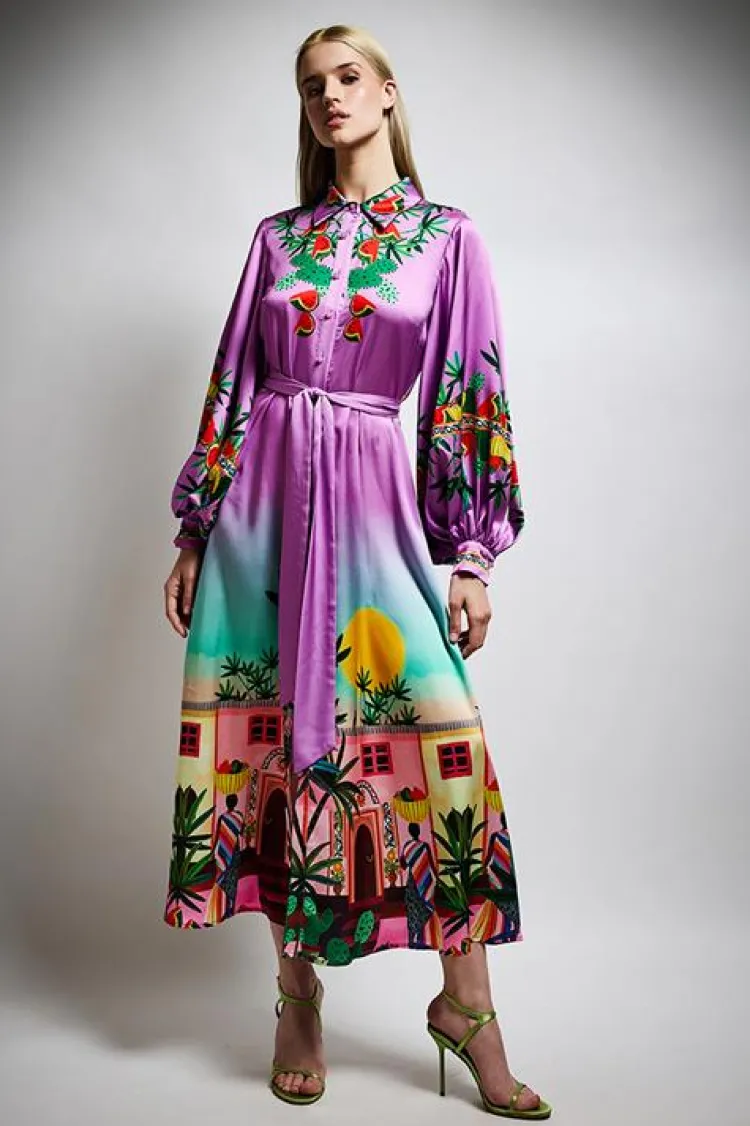 Twins Jurk Multicolor T4565 Outlet