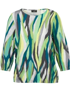Via Appia Blouse Groen Dessin 2411737